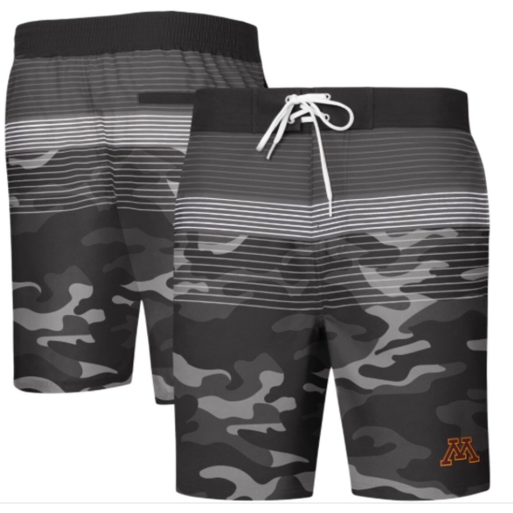 Minnesota Golden Gophers Men's  S Sports by Carl Banks Wave Camo Swim Trunks